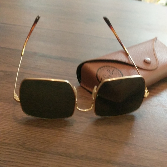Ray-Ban Square 1971 Classic Made in Italy Gold/Green - Picture 7 of 8